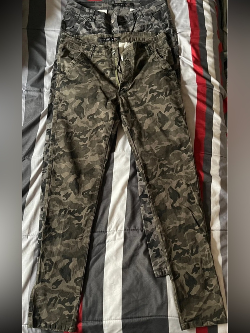 Men's Camouflage Stretch Pants - Olive Camo
